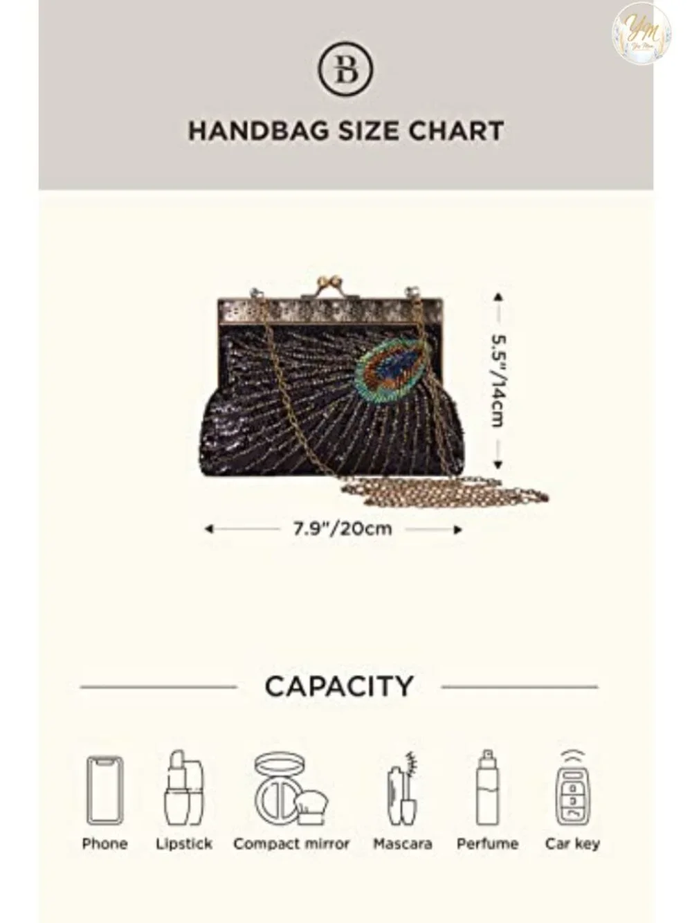Sequin Peacock Clutch Evening Bag with Beaded Design and Detachable Chains